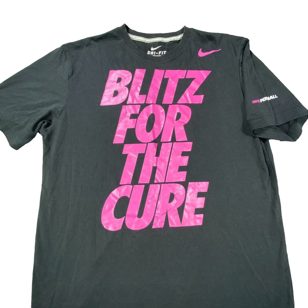 Nike Shirt Mens Medium NFL "BLITZ FOR THE CURE" Breast Cancer Awareness Athletic